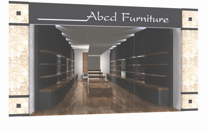 Návrh interieru obchodu ABCD Furniture Chartům